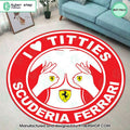 I Love Titties And Scuderia Ferrari Rug