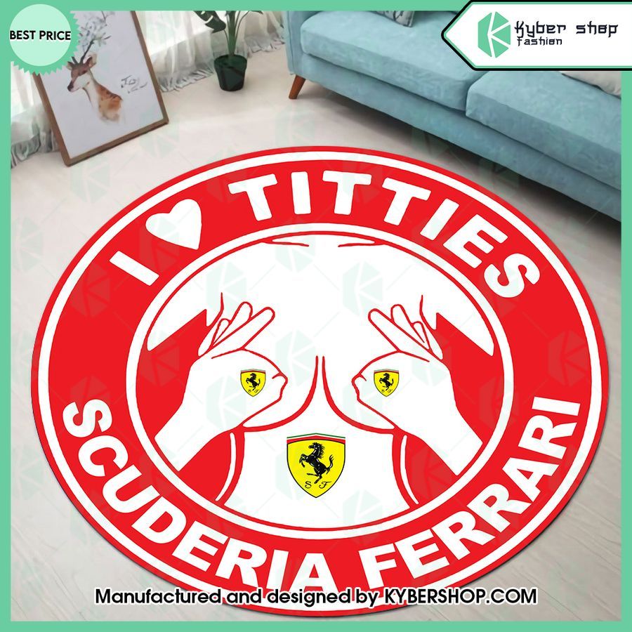 I Love Titties And Scuderia Ferrari Rug