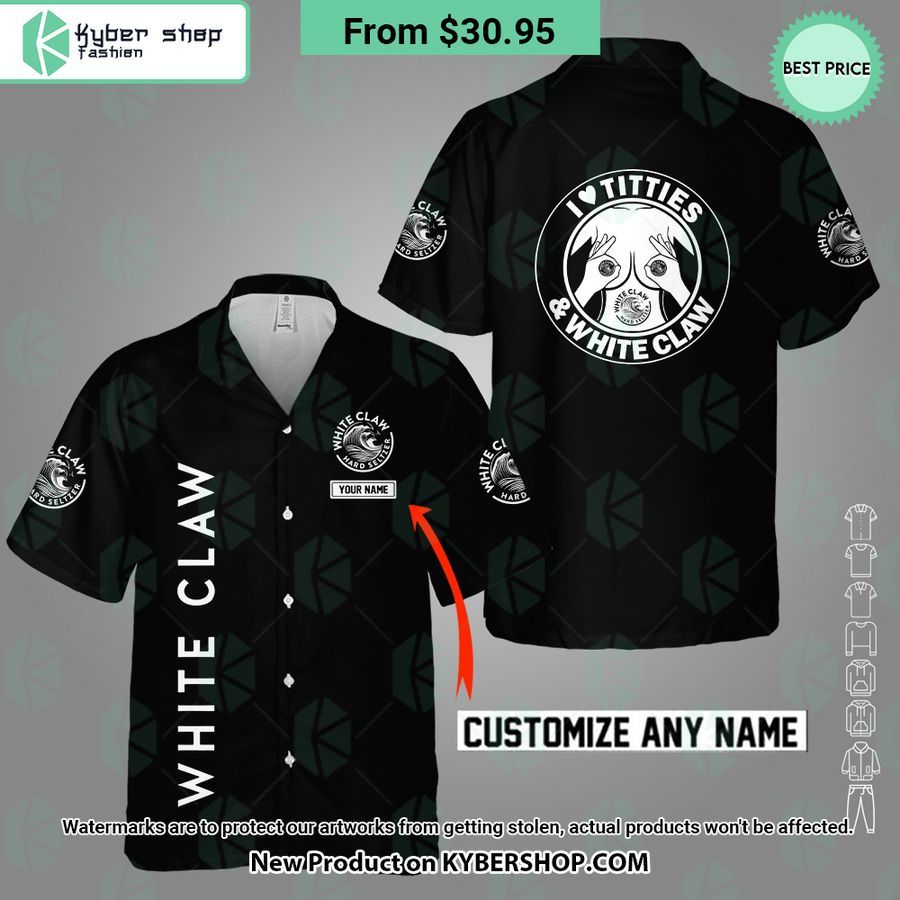 I Love Titties And White Claw CUSTOM Hawaiian Shirt