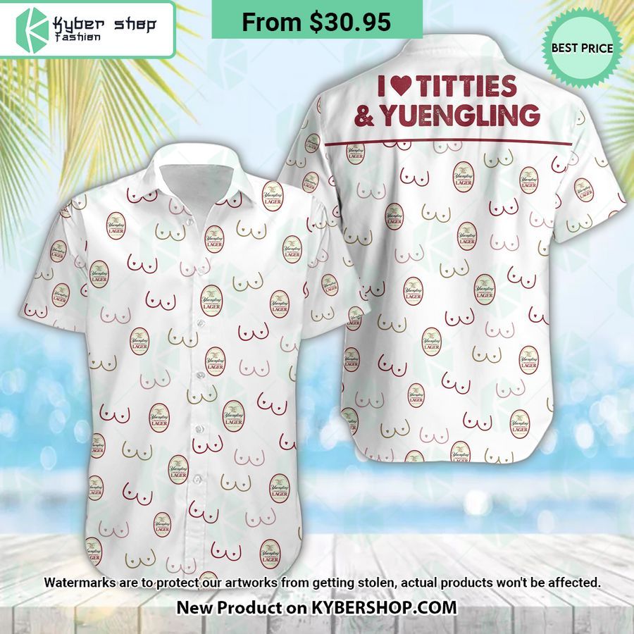 I Love Titties And Yuengling Hawaiian Shirt