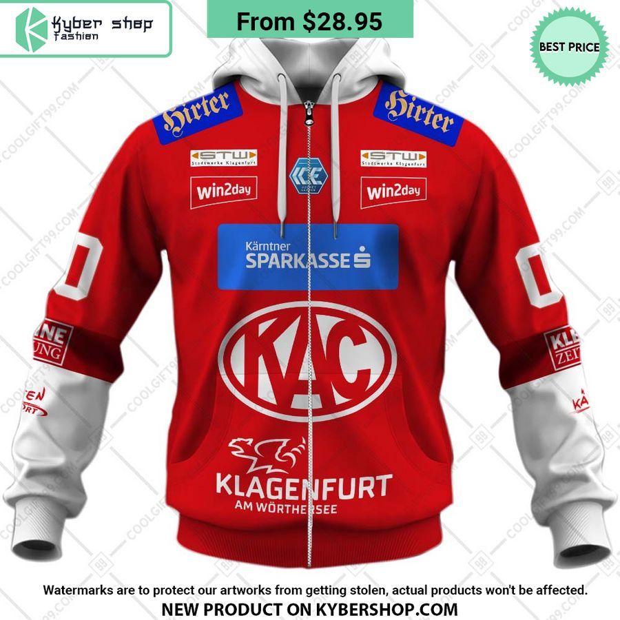 Ice Hockey League EC KAC Home Jersey Style Hoodie