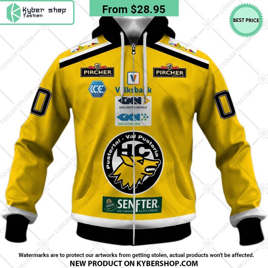 Ice Hockey League HC Pustertal Wolfe Home Jersey Style Hoodie