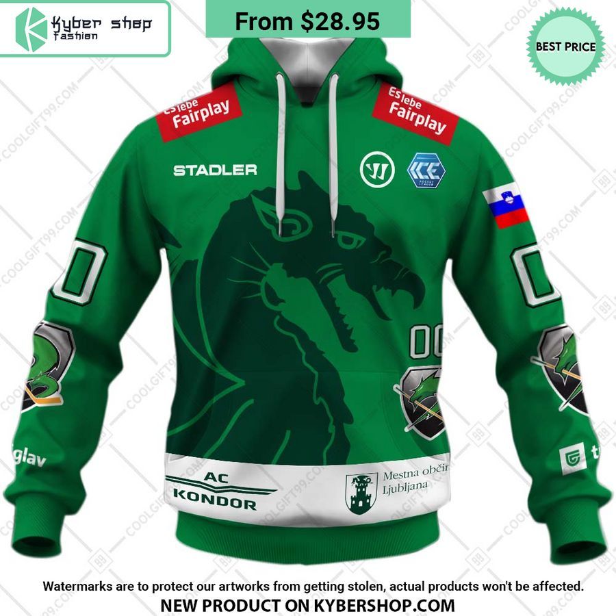 Ice Hockey League HK Olimpija Home Jersey Style Hoodie