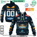 Ice Hockey League Steinbach Black Wings Linz Home Jersey Style Hoodie