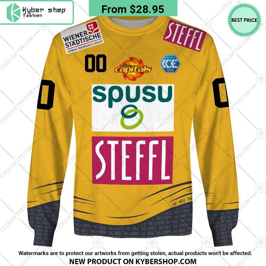 Ice Hockey League Vienna Capitals Home Jersey Style Hoodie