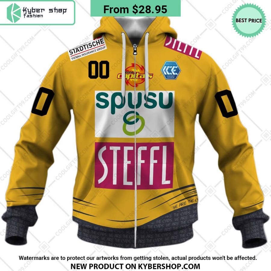 Ice Hockey League Vienna Capitals Home Jersey Style Hoodie