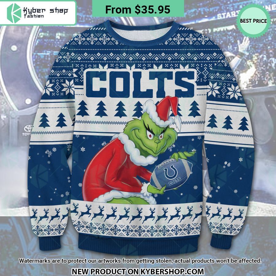 Indianapolis Colts Grinch Ugly Christmas Sweater