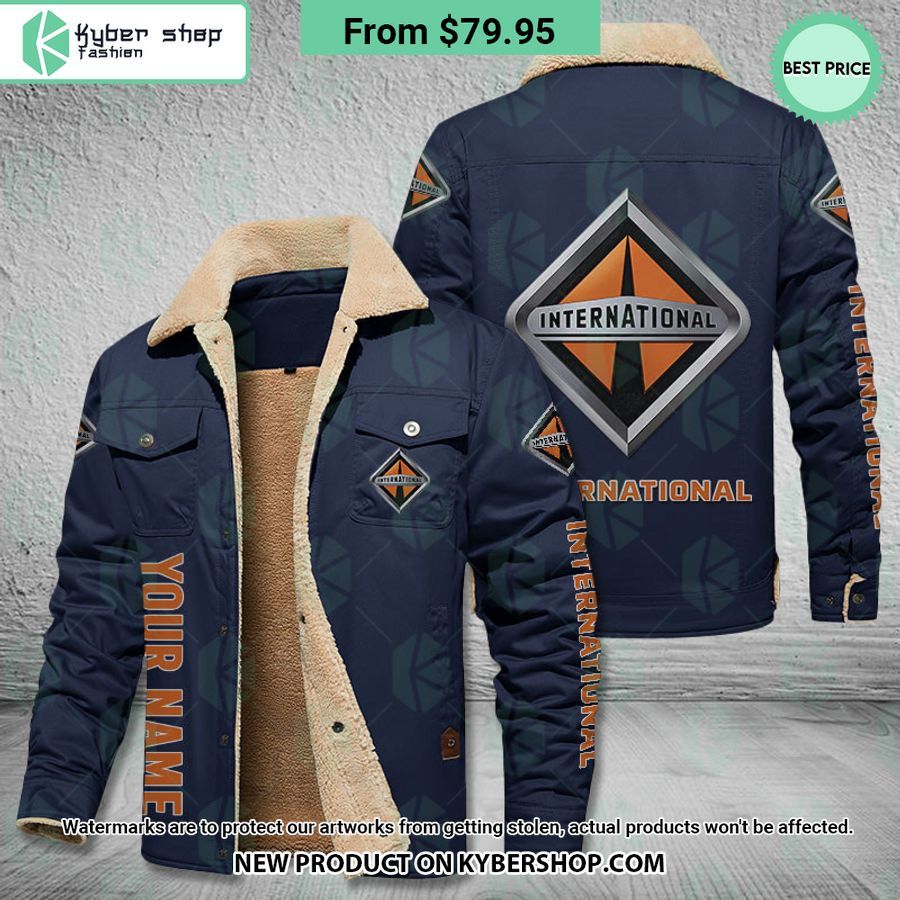 International CUSTOM Fleece Leather Jacket
