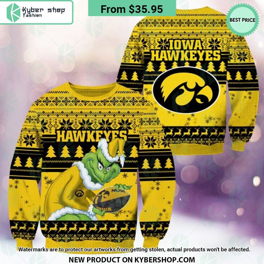 Iowa Hawkeyes Grinch Christmas Sweater