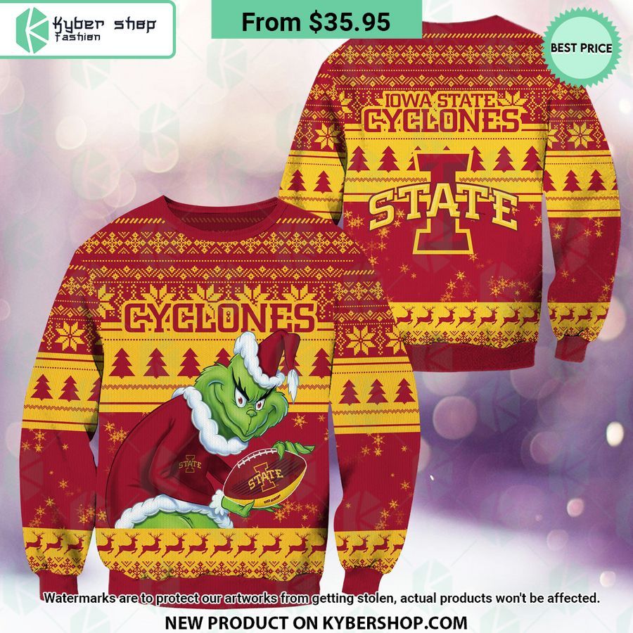 Iowa State Cyclones Grinch Christmas Sweater