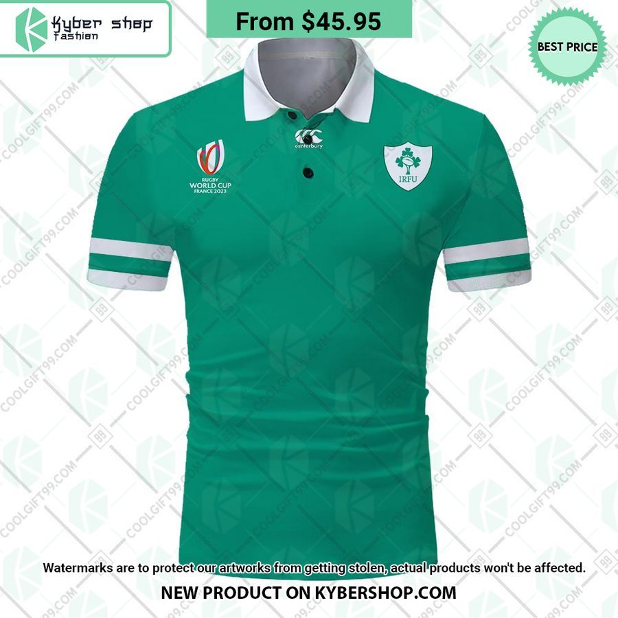 Ireland Rugby Home Jersey Rugby World Cup 2023 CUSTOM Polo Shirt