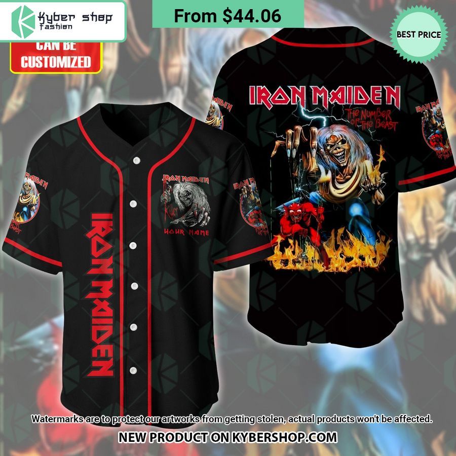 Iron Maiden Band The Number of The Beast CUSTOM Baseball Jersey
