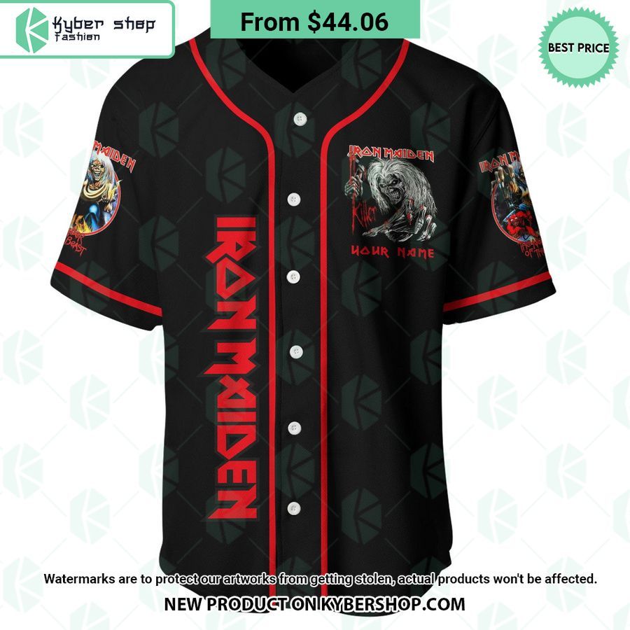 Iron Maiden Band The Number of The Beast CUSTOM Baseball Jersey