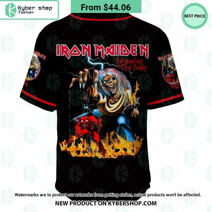 Iron Maiden Band The Number of The Beast CUSTOM Baseball Jersey