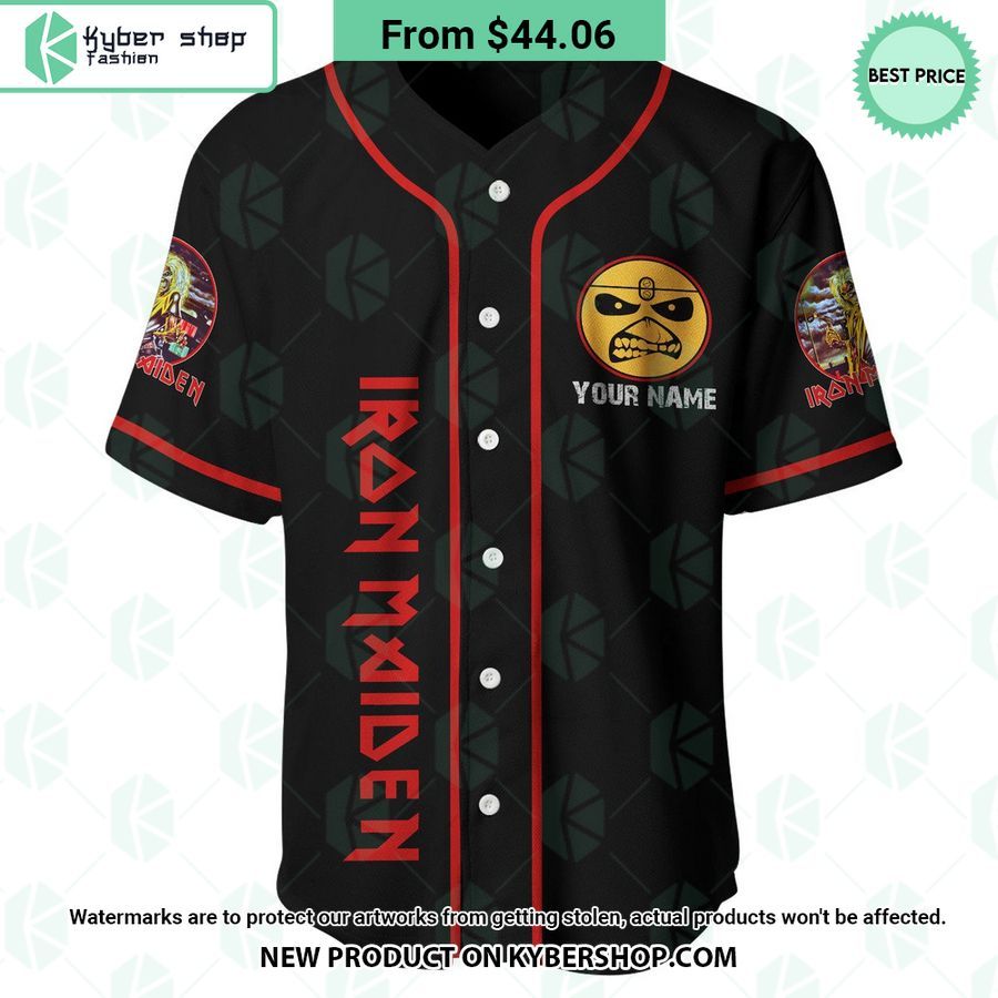 Iron Maiden Skull Samurai CUSTOM Baseball Jersey