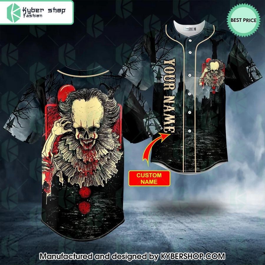 IT Halloween Skull CUSTOM Baseball Jersey