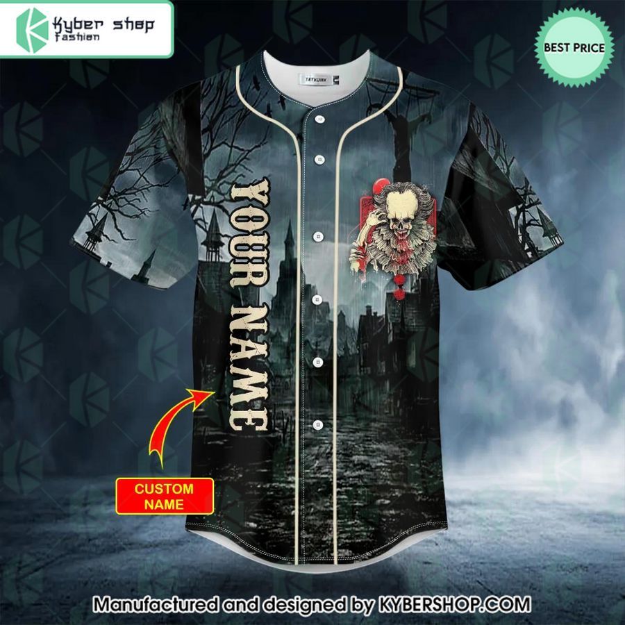 IT Halloween Skull CUSTOM Baseball Jersey