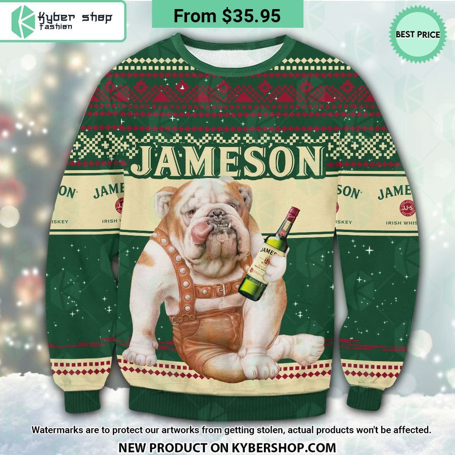 Jameson Bulldog Ugly Christmas Sweater