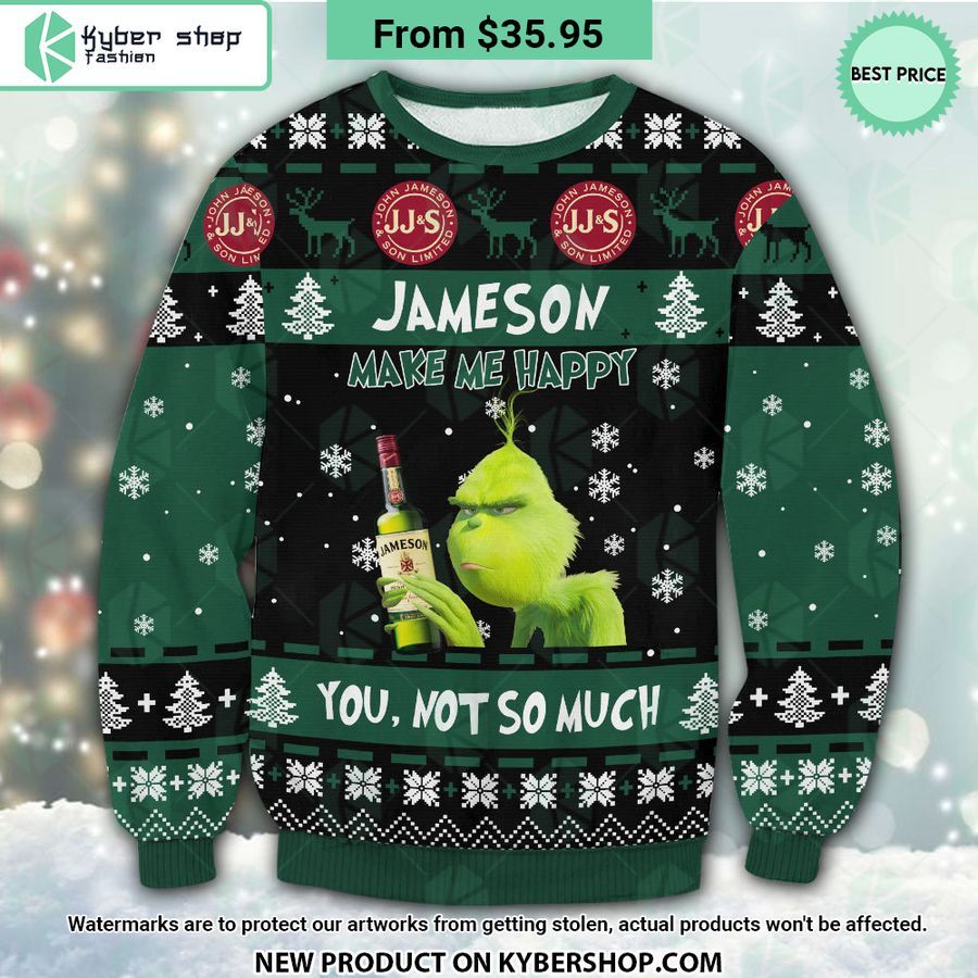 Jameson Grinch Make Me Happy Sweater