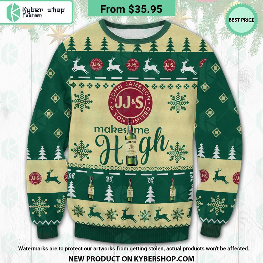 Jameson Make Me High Ugly Christmas Sweater