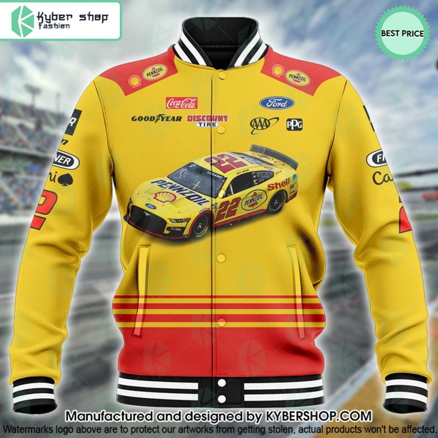 Joey Logano 22 Nascar Penzoil Baseball Jacket
