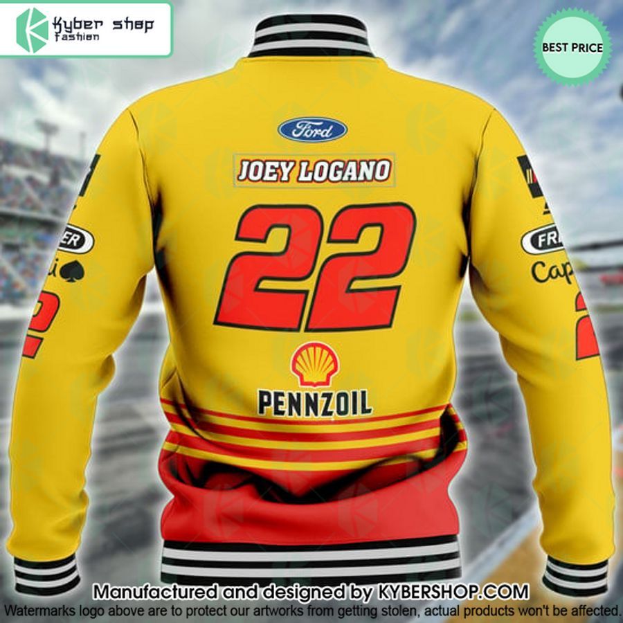 Joey Logano 22 Nascar Penzoil Baseball Jacket