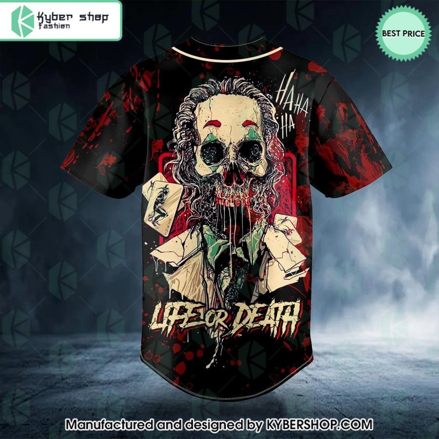 Joker Life Or Death Skull CUSTOM Baseball Jersey