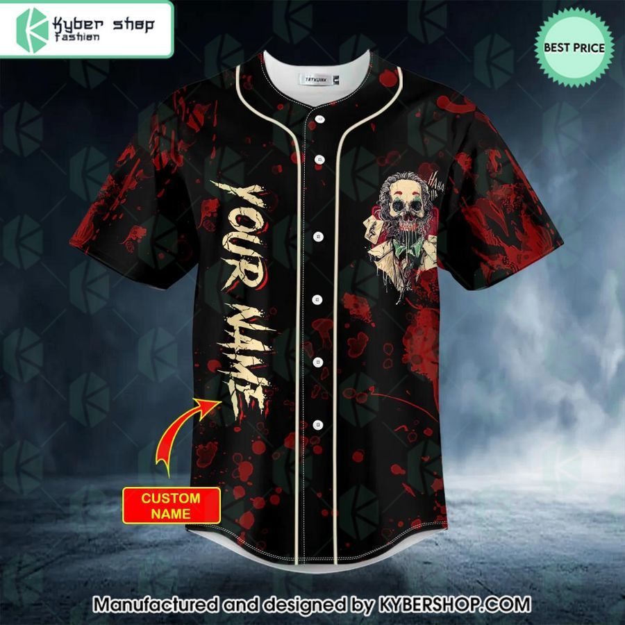 Joker Life Or Death Skull CUSTOM Baseball Jersey