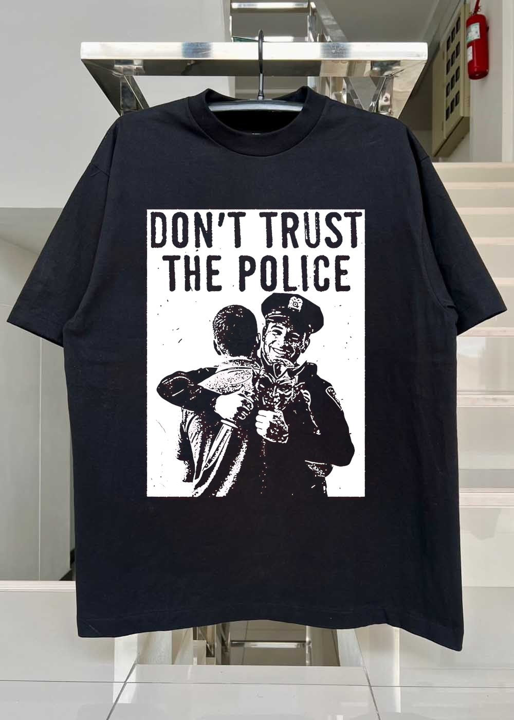 Don’t Trust the Police Devil Hugging Man Shirt