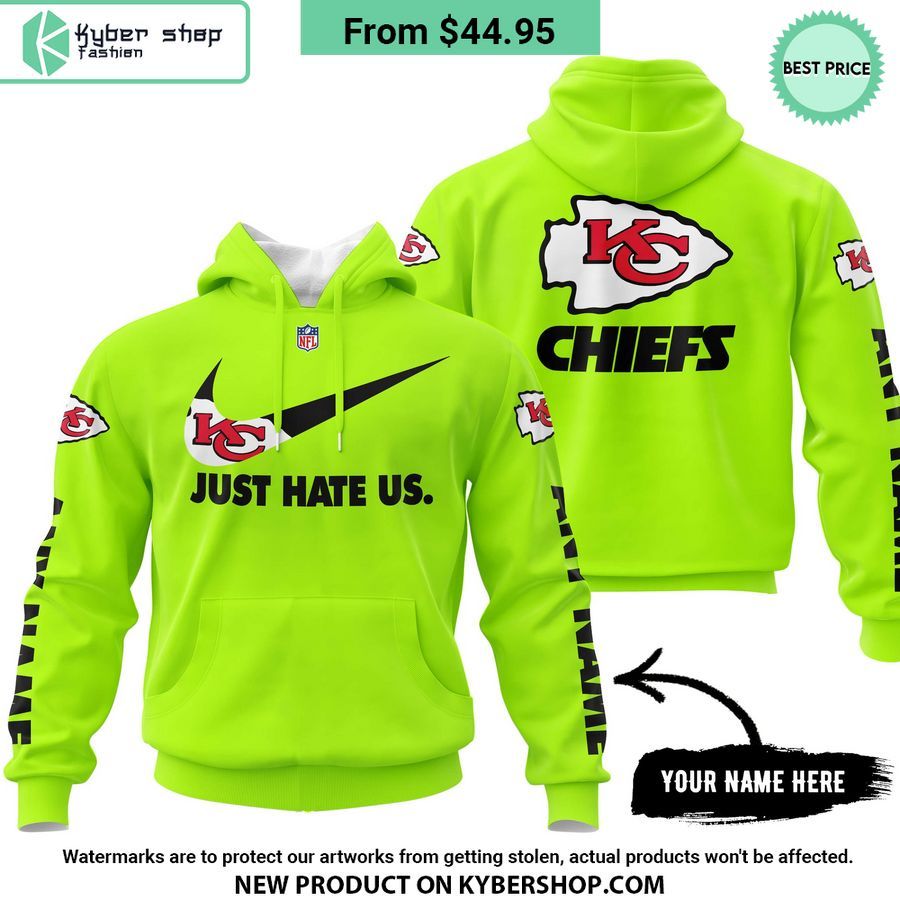 Kansas City Chiefs Just Hate Us CUSTOM Hoodie