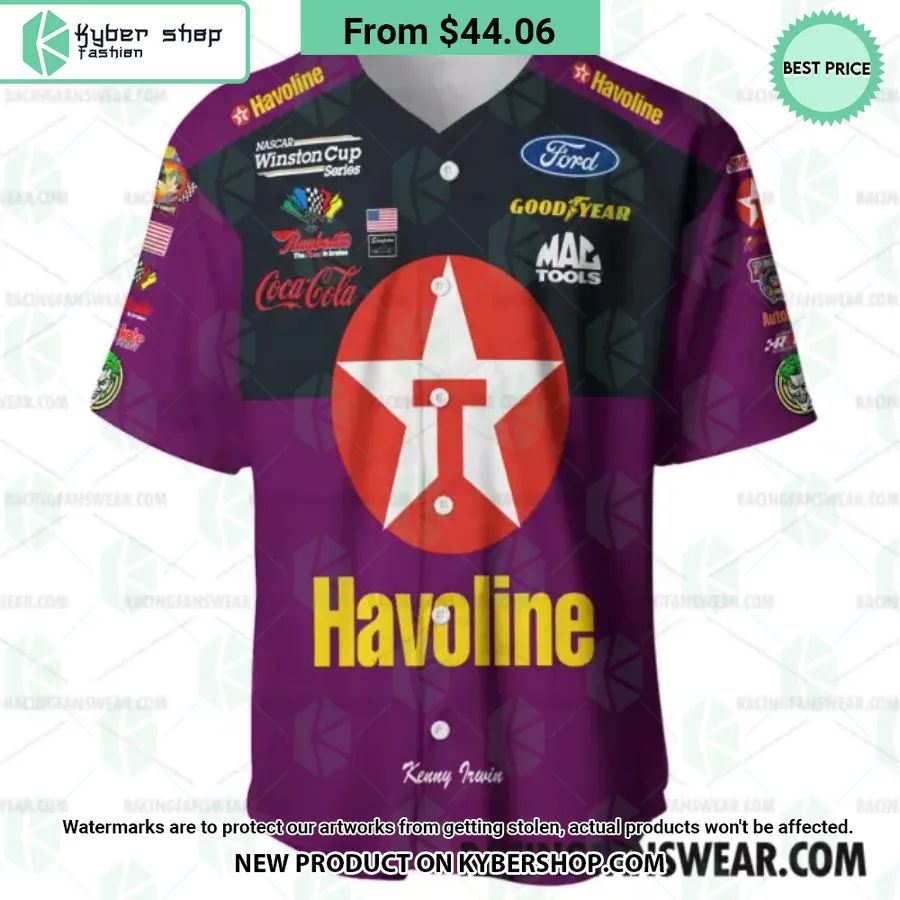 Kenny Irwin Nascar 1998 Joker Film Racing Baseball Jersey