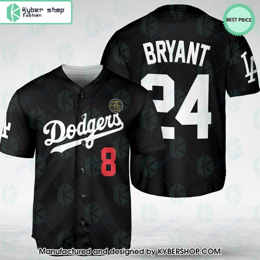 Kobe Bryant 24 Los Angeles Dodgers Baseball Jersey
