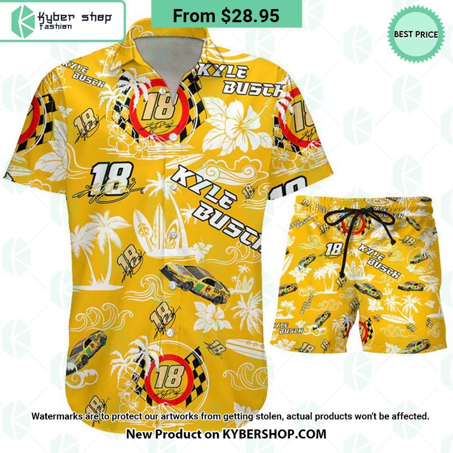 Kyle Busch NASCAR Racing Hawaiian Shirt