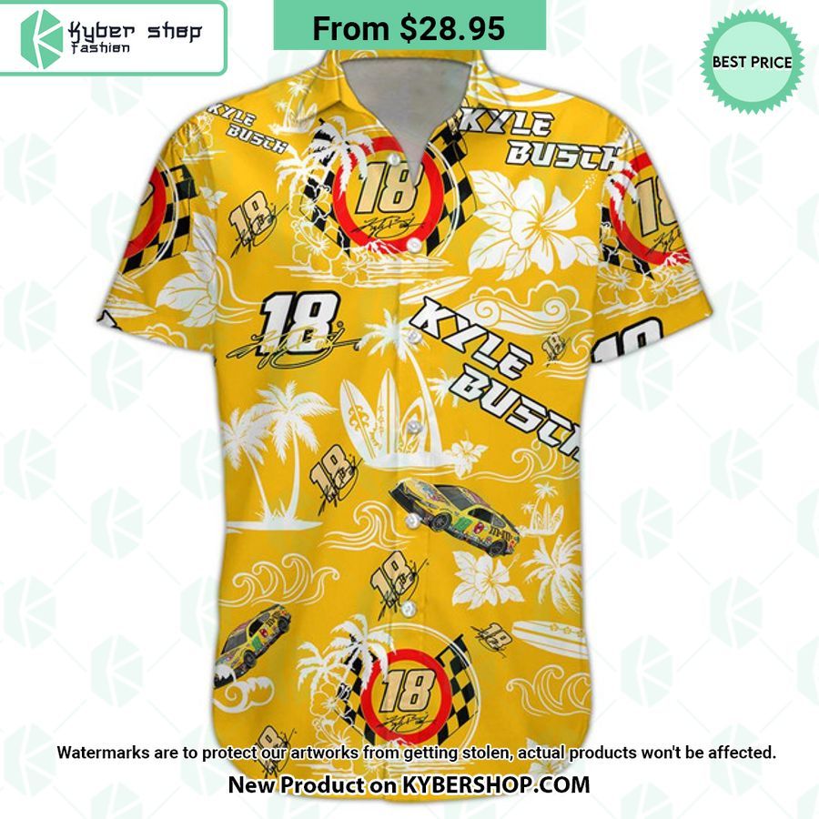 Kyle Busch NASCAR Racing Hawaiian Shirt