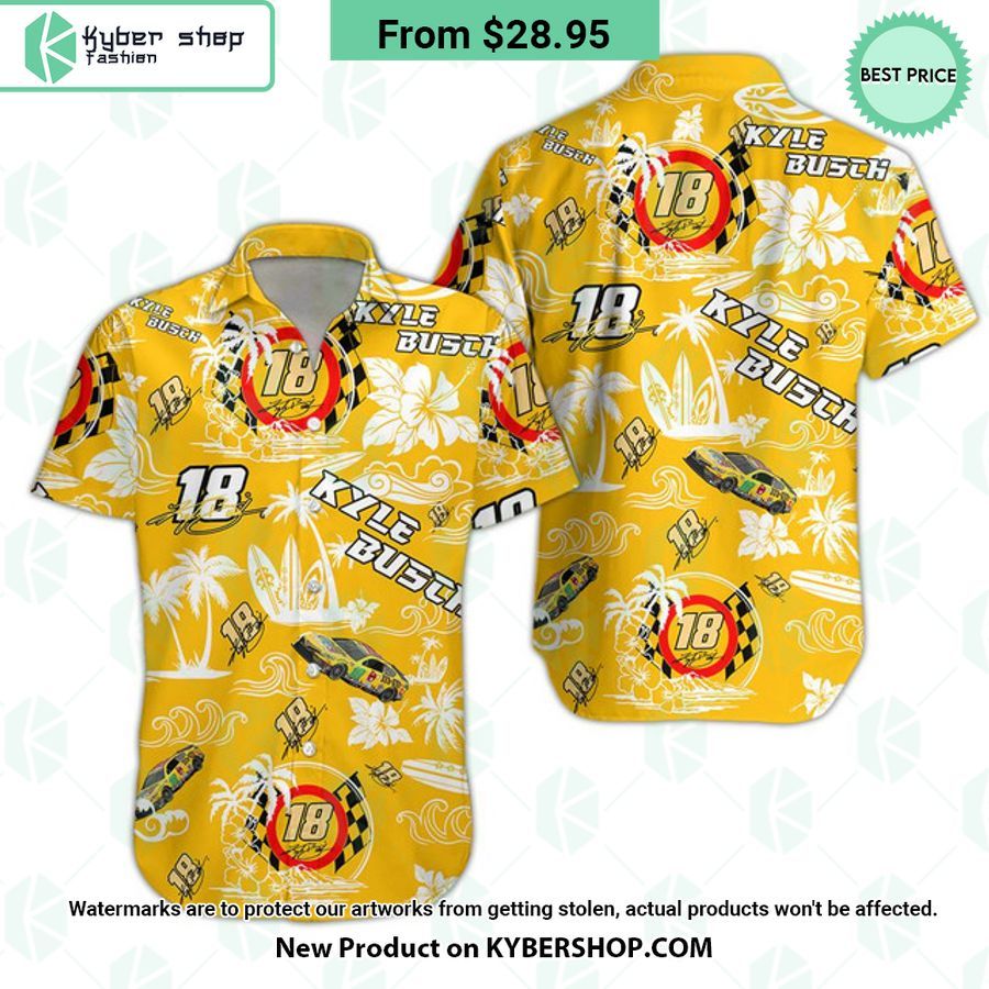 Kyle Busch NASCAR Racing Hawaiian Shirt