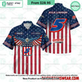 Kyle Larson NASCAR Racing Eagle Independence Day Hawaiian Shirt