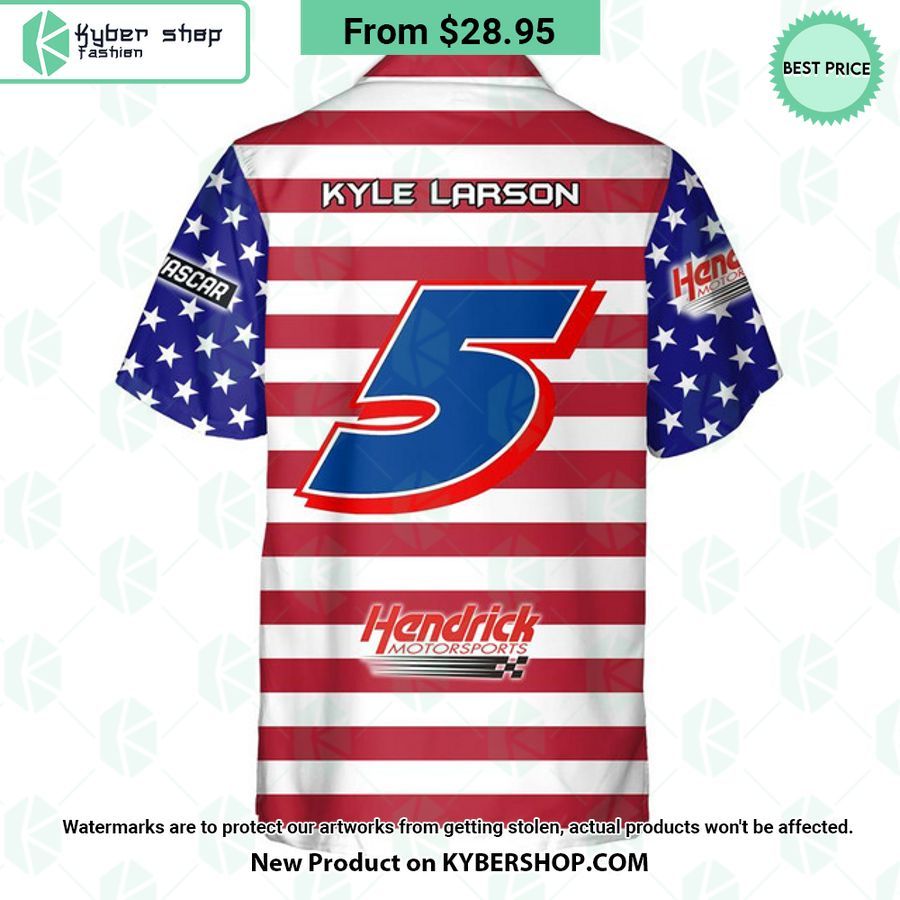 Kyle Larson NASCAR Racing Independence Day Hawaiian Shirt