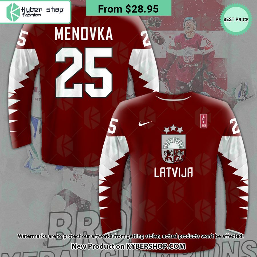 Latvian Ice Hockey IIIHF Worlds Custom Sweatshirt