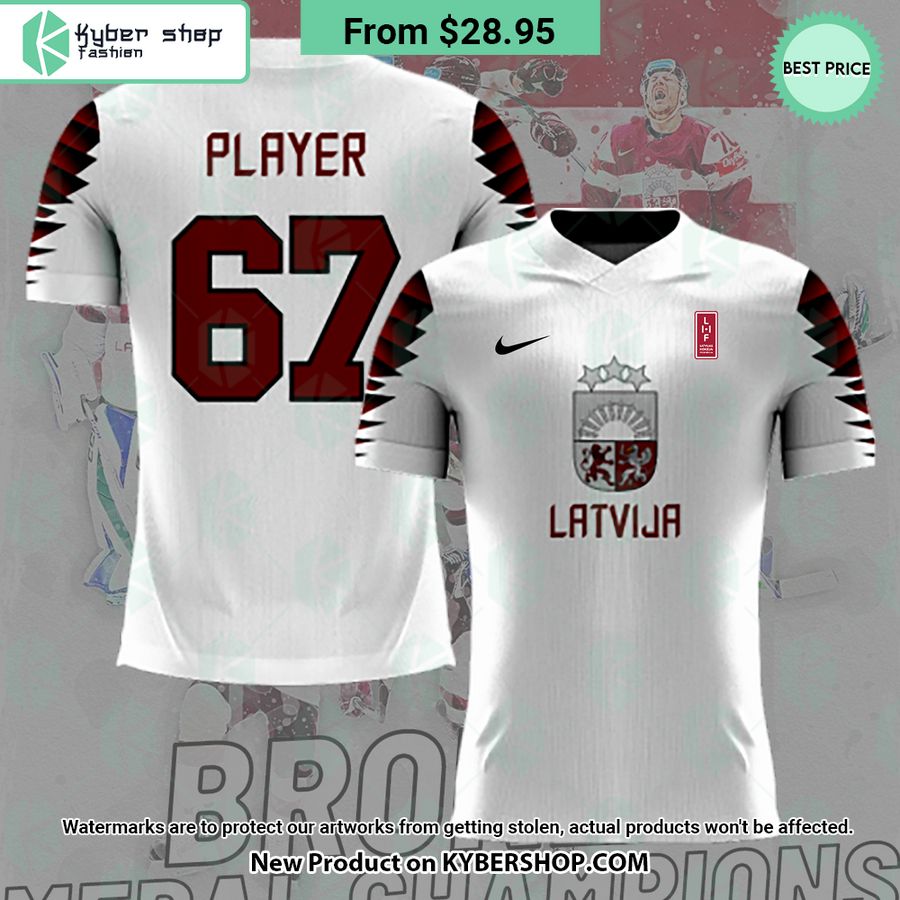 Latvian Ice Hockey IIIHF Worlds Custom T Shirt
