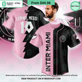 Leonel Messi signature Inter Miami Baseball Jersey