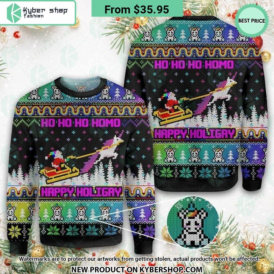 LGBT Happy Holigay Christmas Sweater