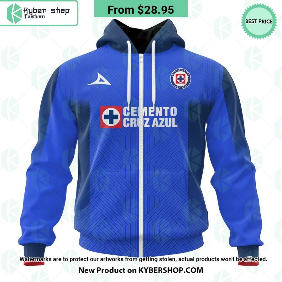 LIGA MX Cruz Azul 2023 2024 Home CUSTOM Hoodie