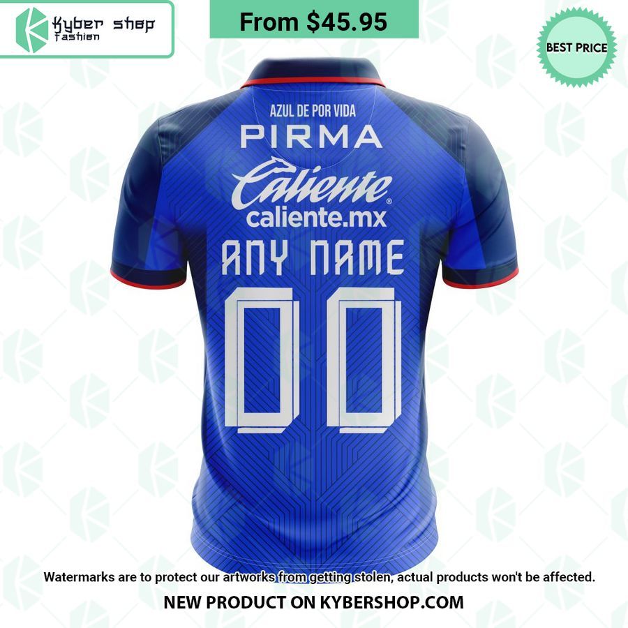 LIGA MX Cruz Azul 2023 2024 Home CUSTOM Polo Shirt