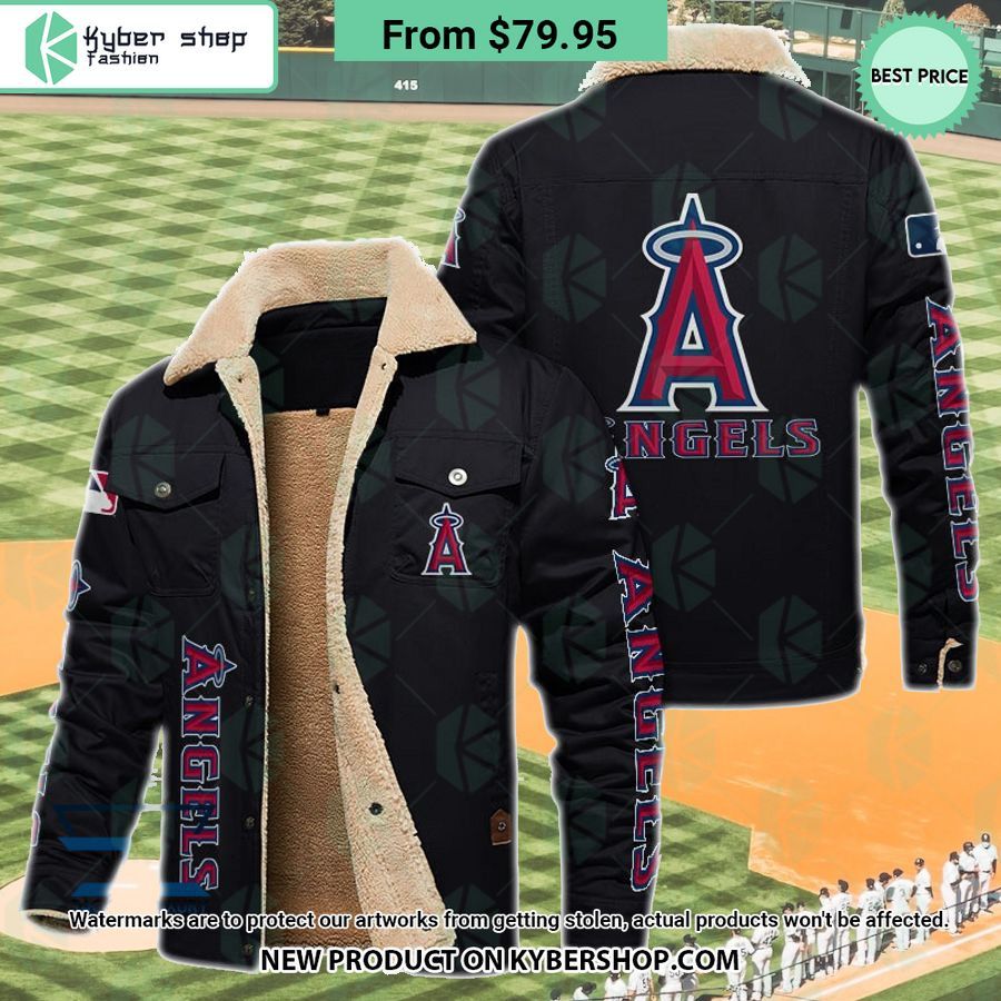 Los Angeles Angels MLB Fleece Leather Jacket
