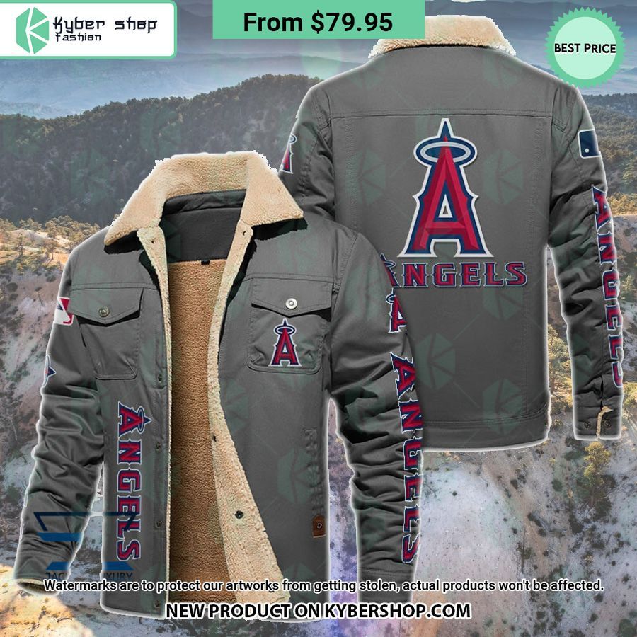 Los Angeles Angels MLB Fleece Leather Jacket