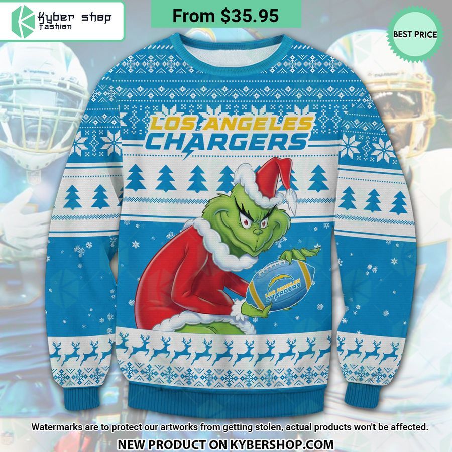 Los Angeles Chargers Grinch Ugly Christmas Sweater