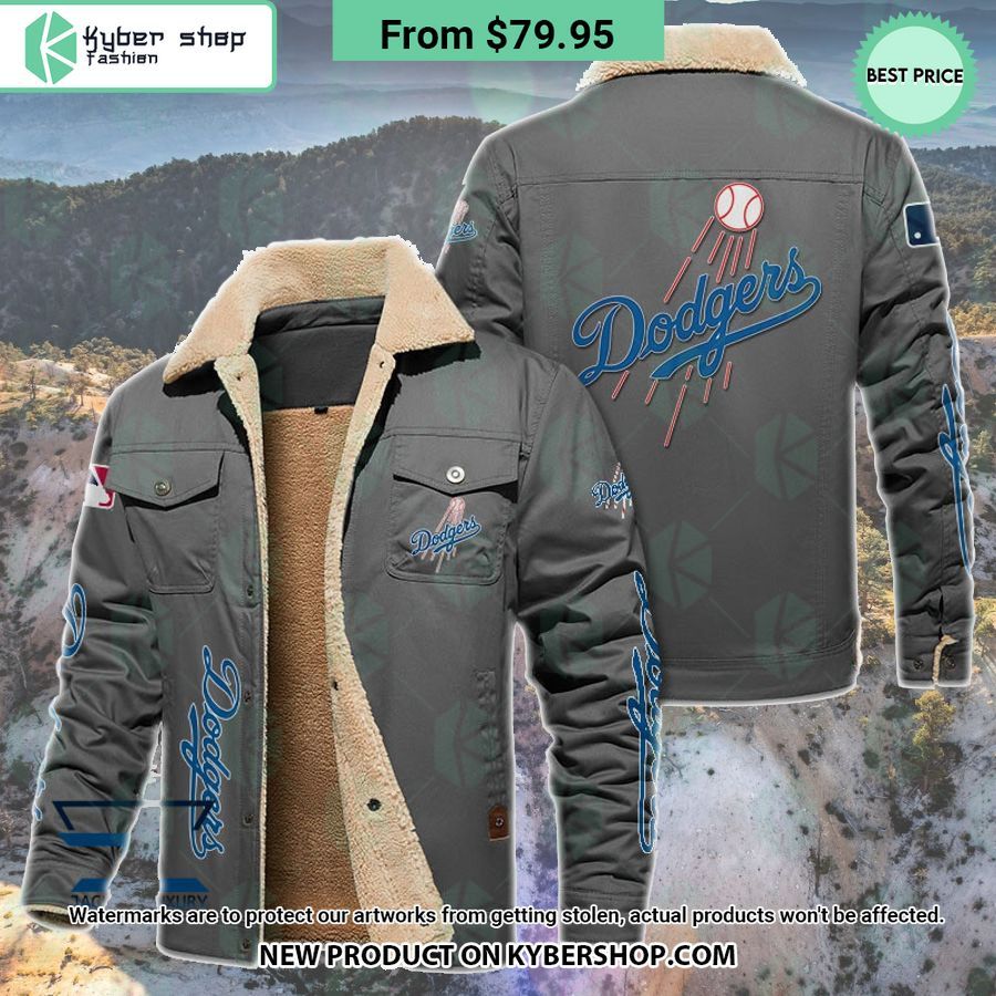 Los Angeles Dodgers MLB Fleece Leather Jacket