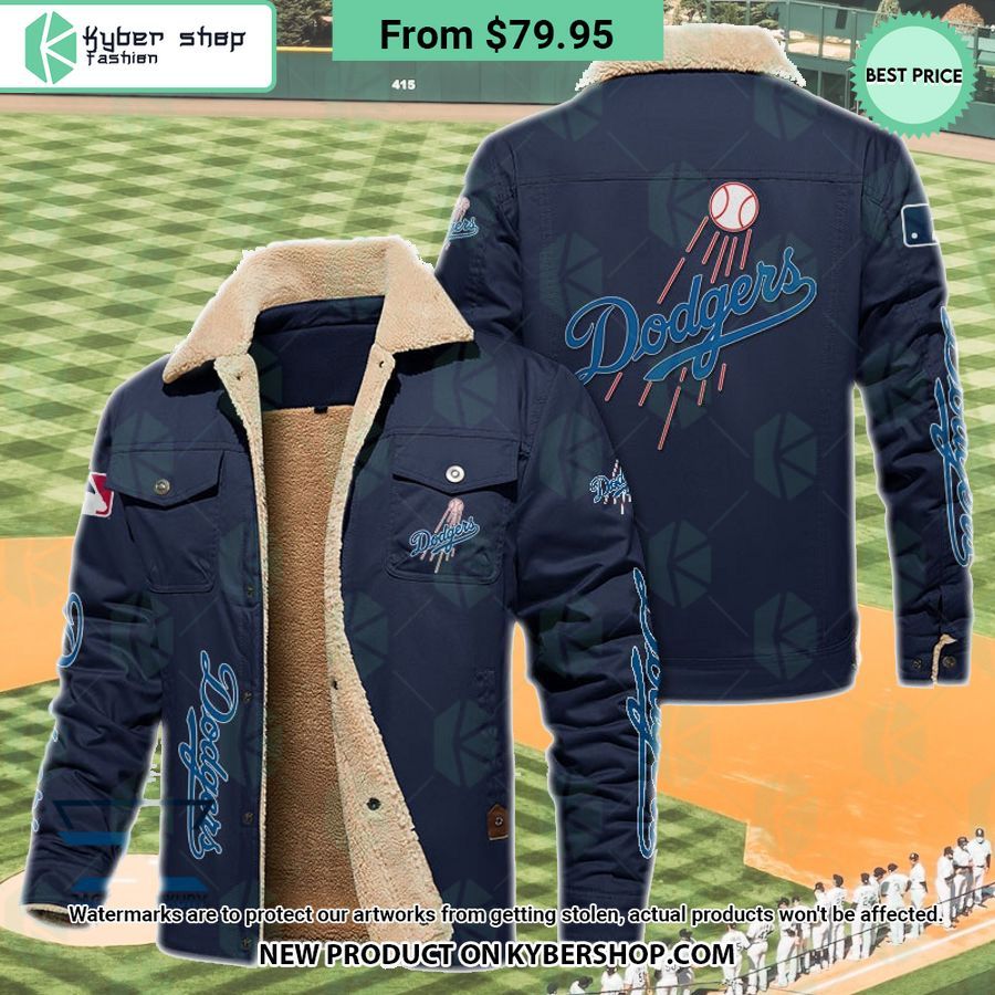 Los Angeles Dodgers MLB Fleece Leather Jacket