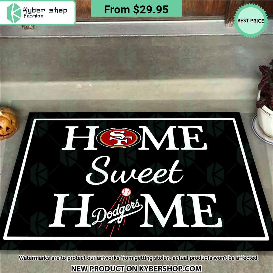 Los Angeles Dodgers San Francisco Home Sweet Home Doormat
