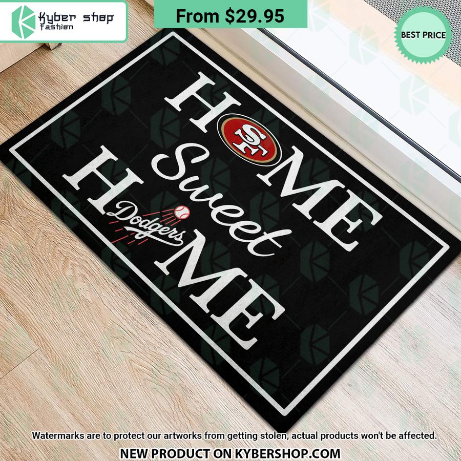 Los Angeles Dodgers San Francisco Home Sweet Home Doormat